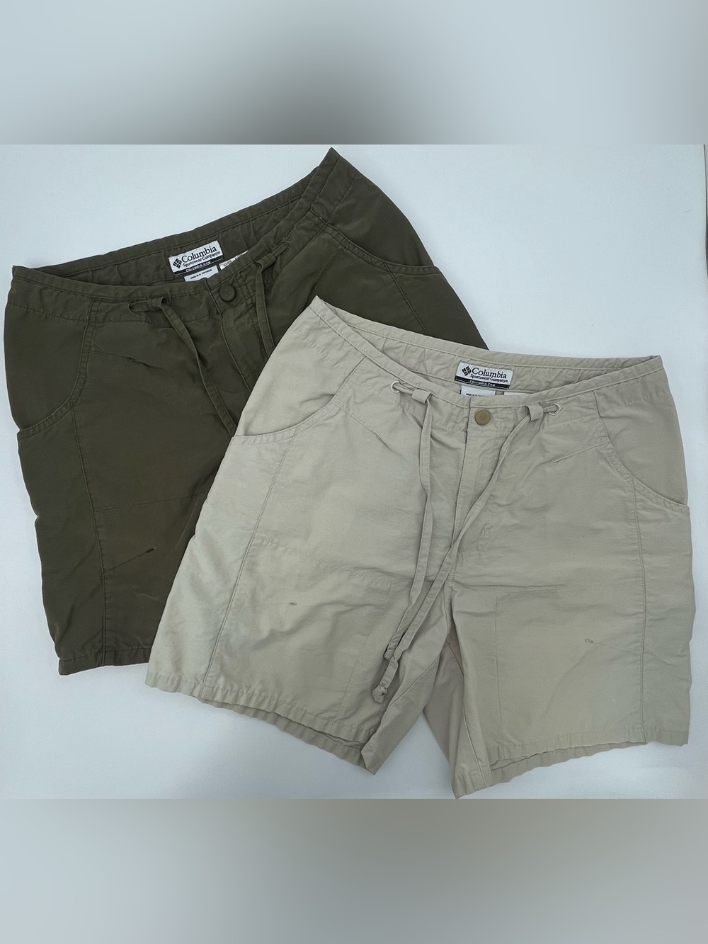 Columbia Women's Athletic Shorts in Olive & Khaki